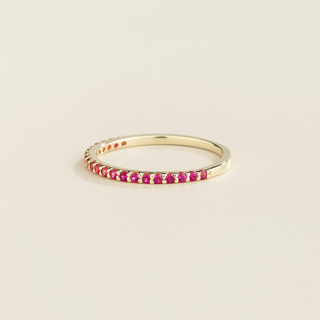 Ciclo White Gold Ring Set With Ruby