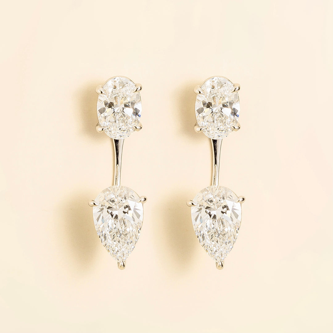 Juli white gold earrings set with Diamond