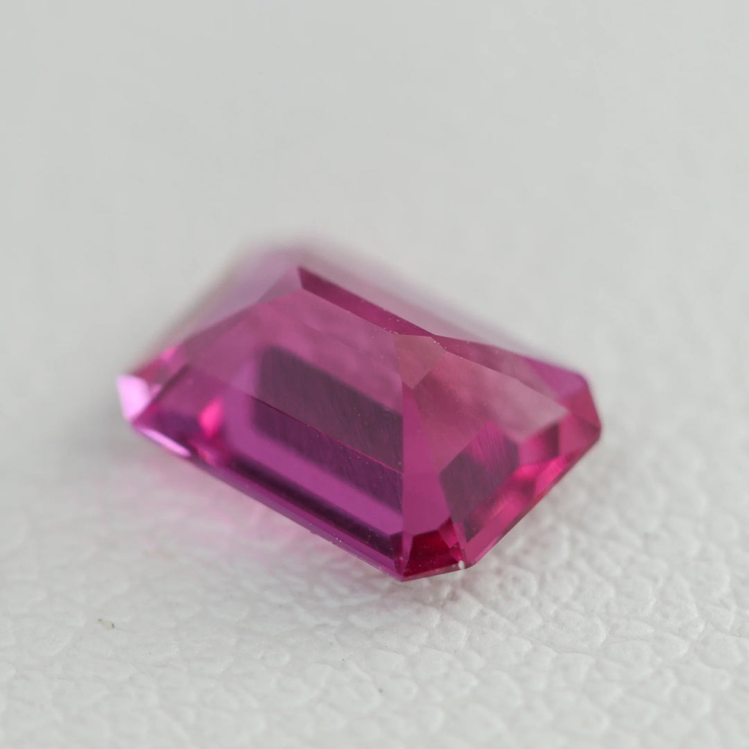 Lab Grown Purple Sapphire - Emerald Cut