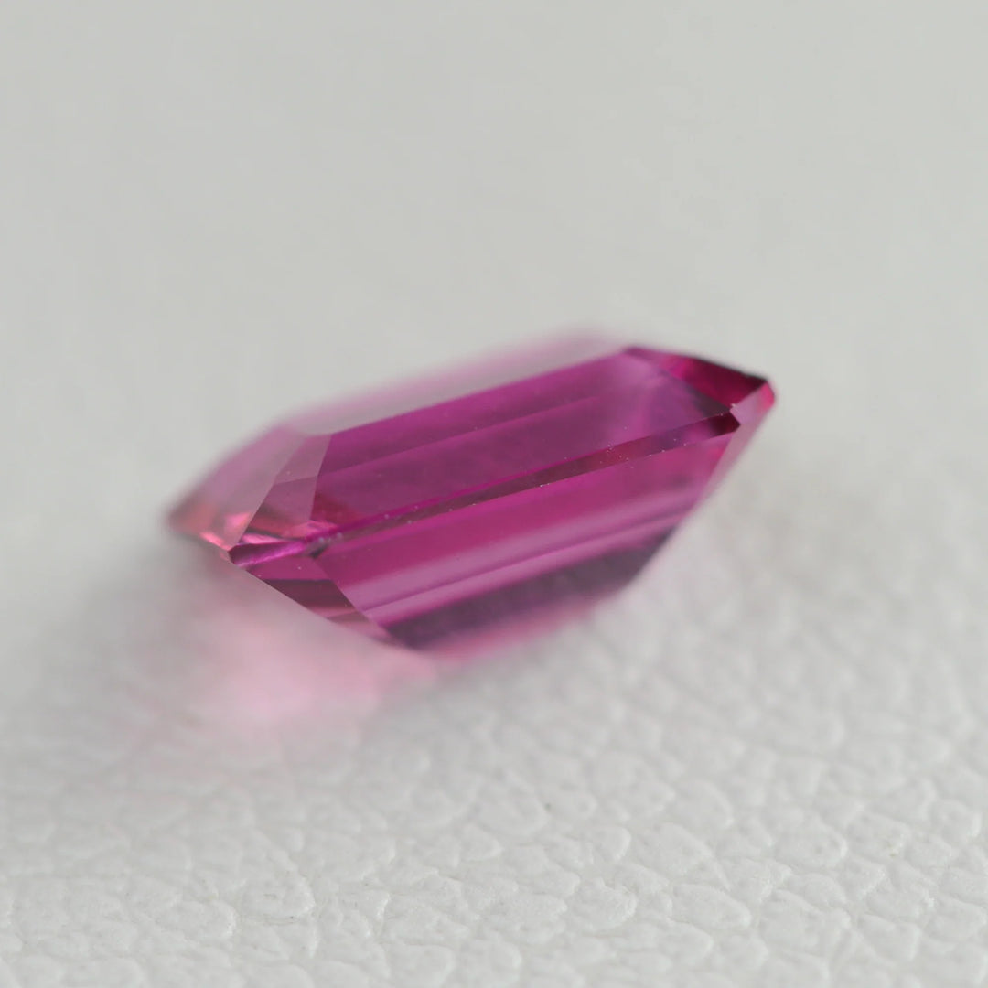 Lab Grown Purple Sapphire - Emerald Cut