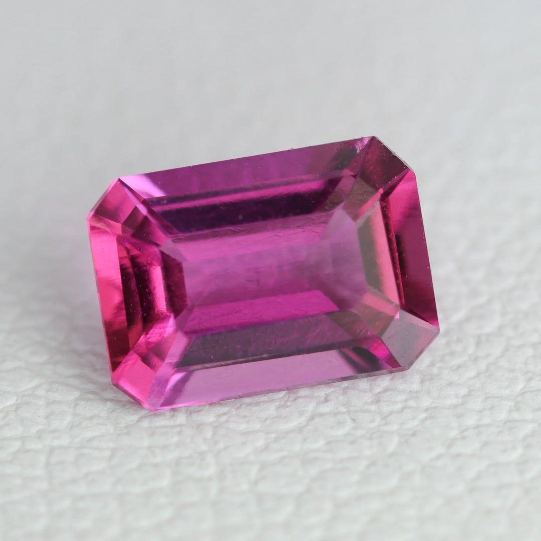 Lab Grown Purple Sapphire - Emerald Cut