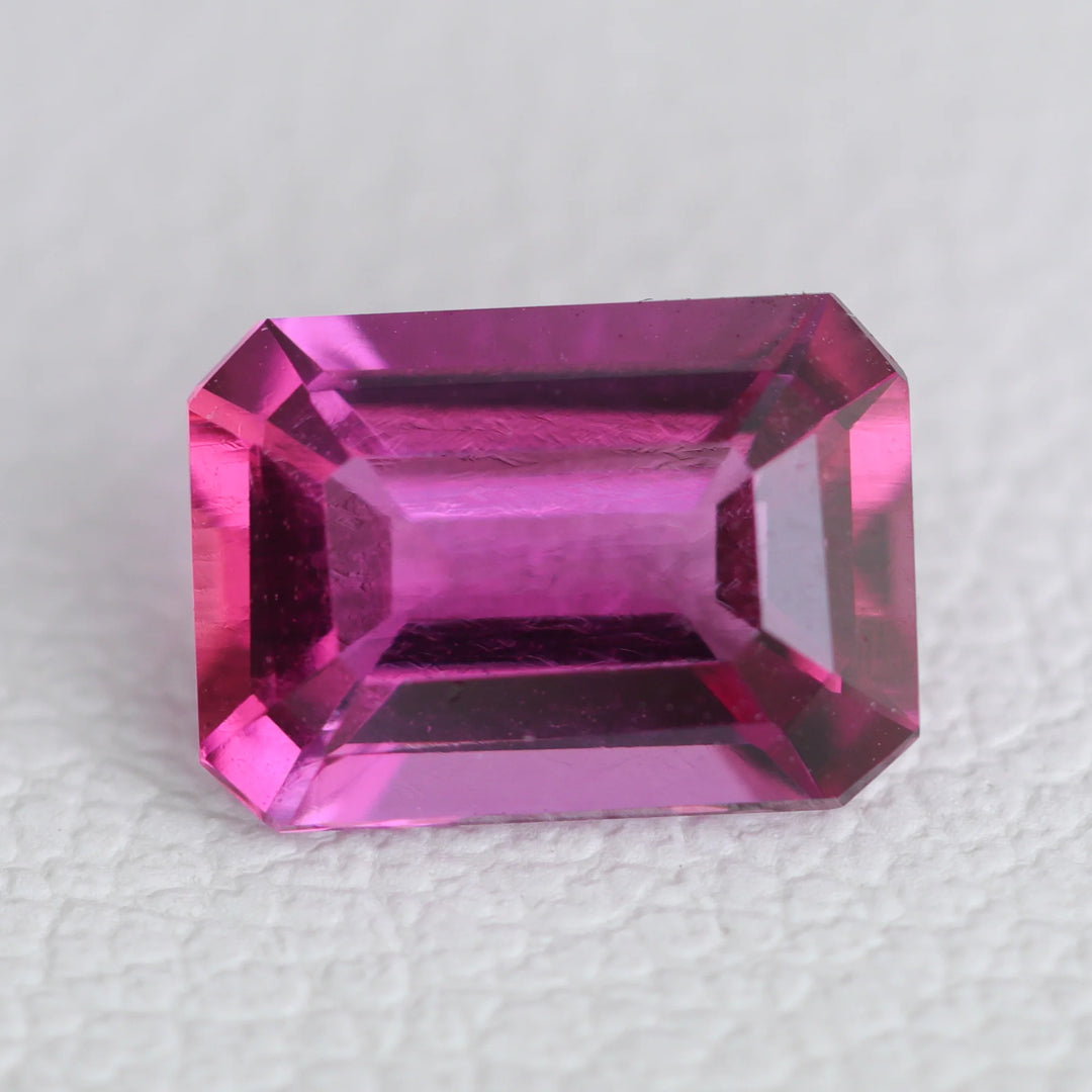 Lab Grown Purple Sapphire - Emerald Cut