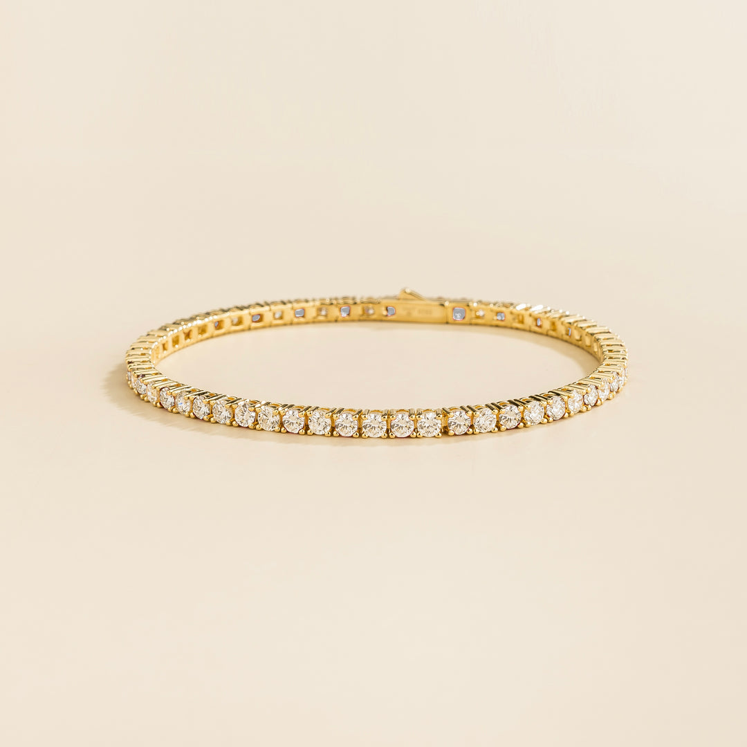 Ciclo Gold Tennis Bracelet Set With Diamond