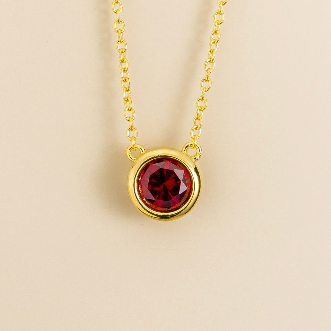 Margo Gold Necklace Set With Ruby