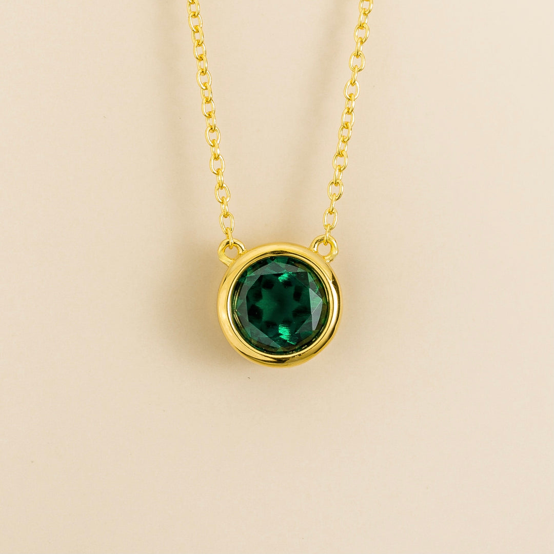 Margo Gold Necklace Set With Emerald