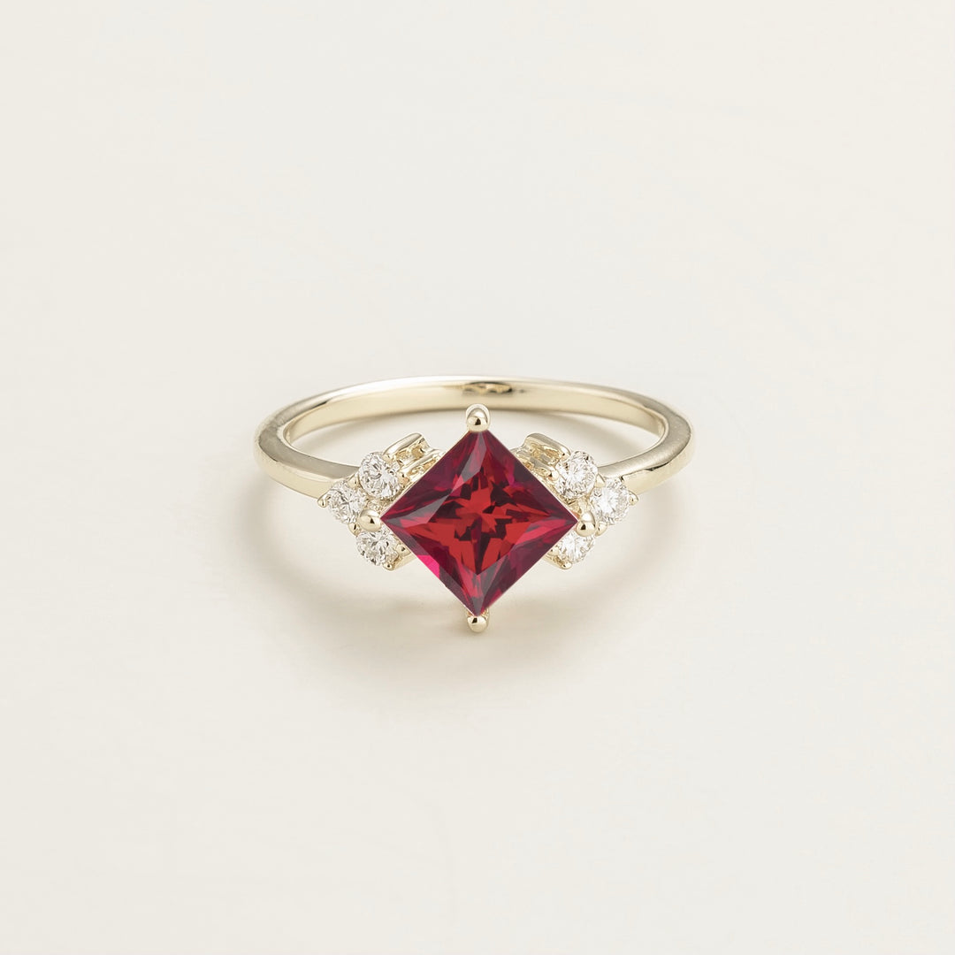 Amore white gold ring Ruby & Diamond