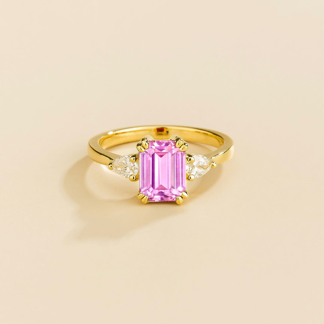 Ailes Gold Ring Pink Sapphire & Diamonds