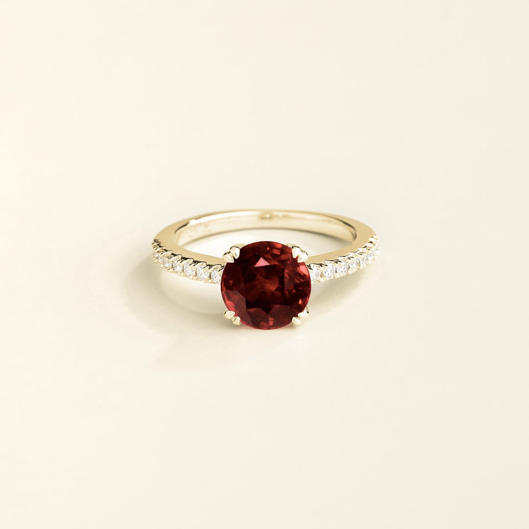 Solen white gold ring Ruby & Diamond