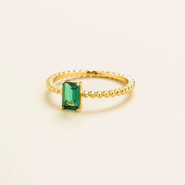 Buchon Gold Ring Set With Emerald By Juvetti Online Jewellery London UK