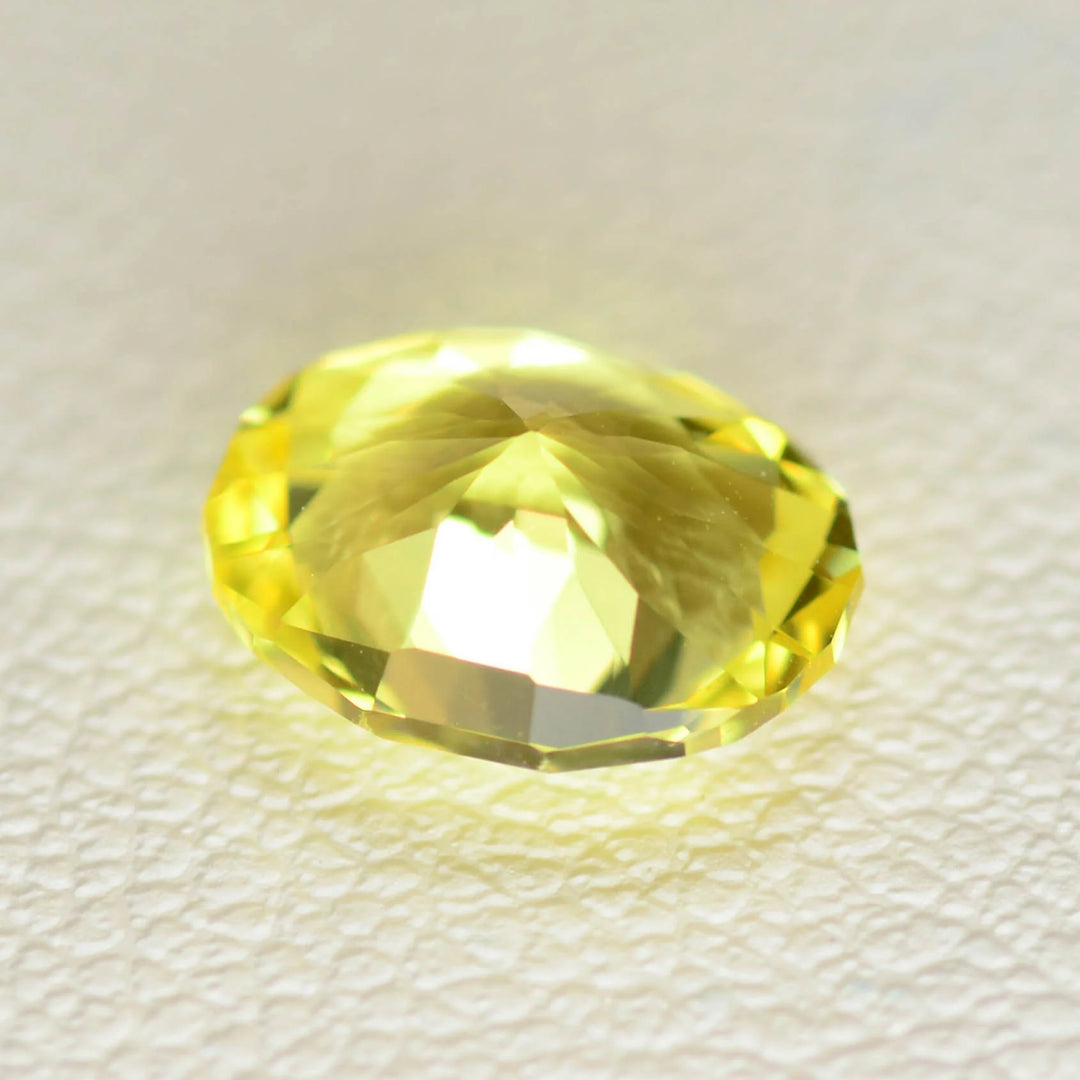 Lab Grown Yellow Sapphire - Oval Cut