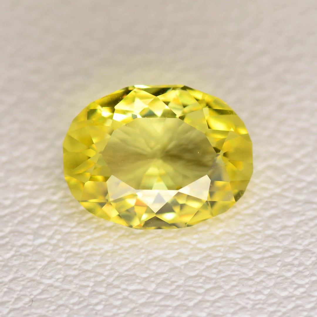 Lab Grown Yellow Sapphire - Oval Cut