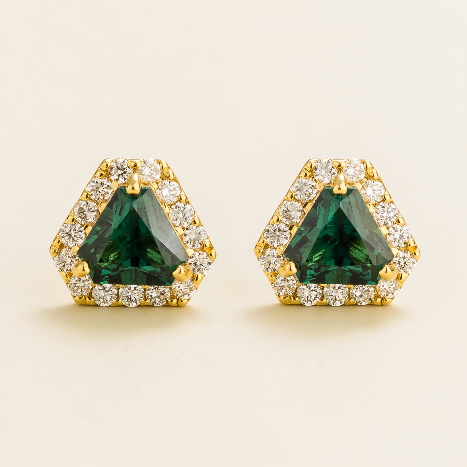 Emerald Green Gold Plated Earrings Online In India