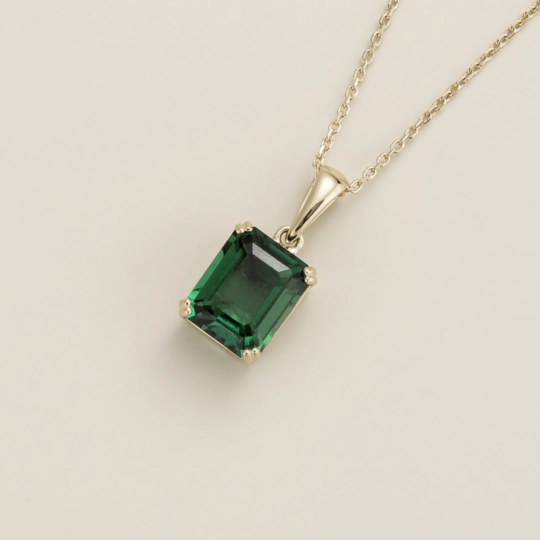 Emerald Earrings Juvetti Jewellery London UK Thamani White Gold Pendant Necklace In Emerald