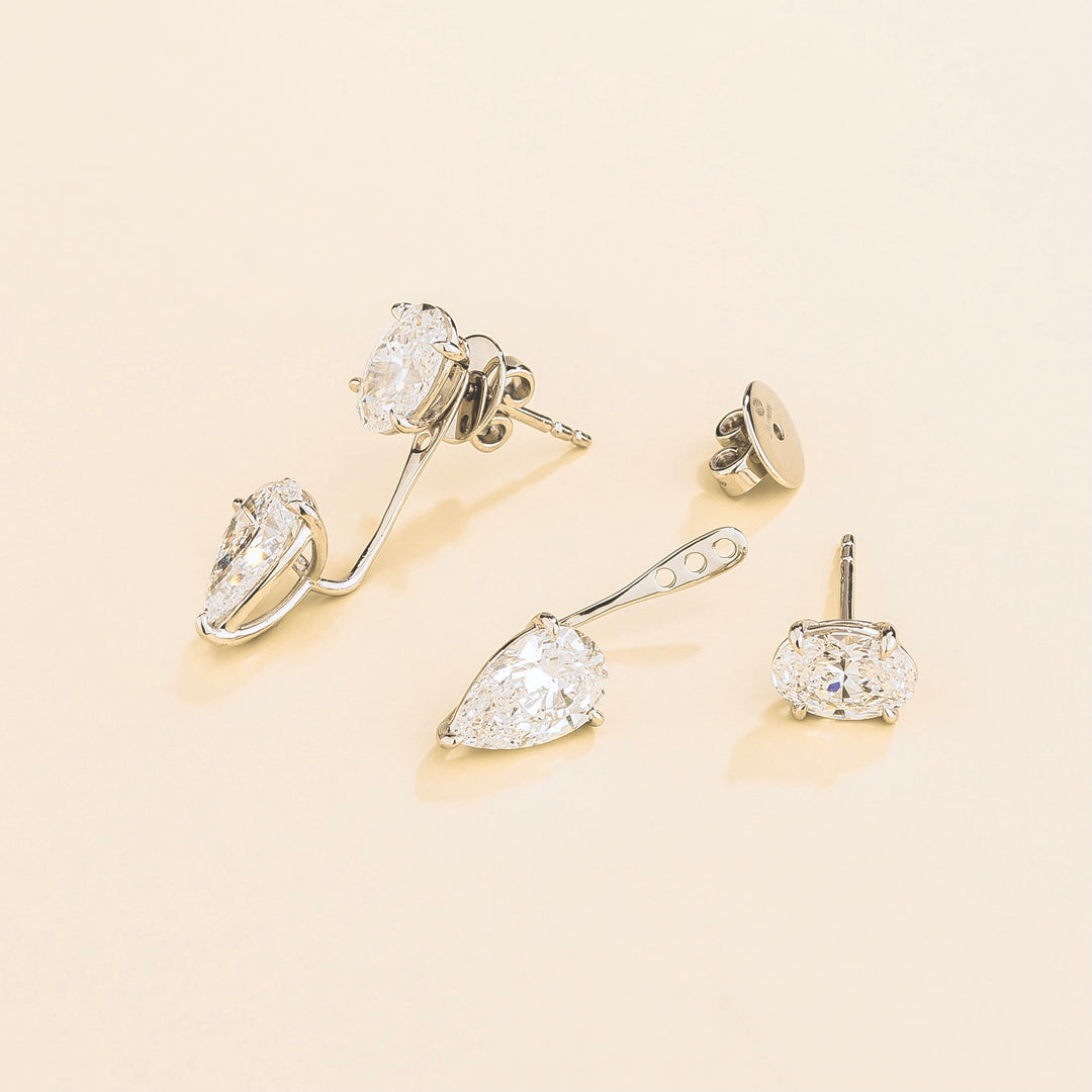 Juli white gold earrings set with Diamond