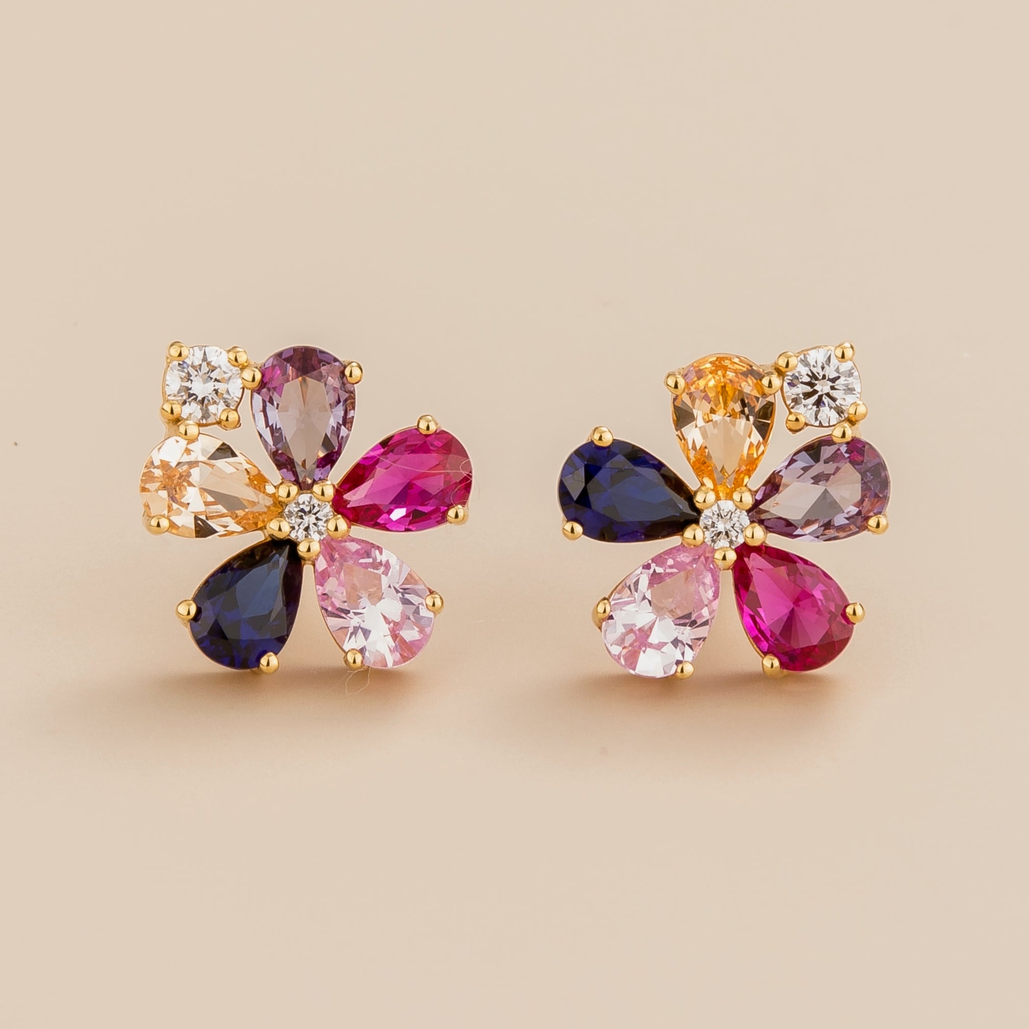 Pink deals sapphire earrings