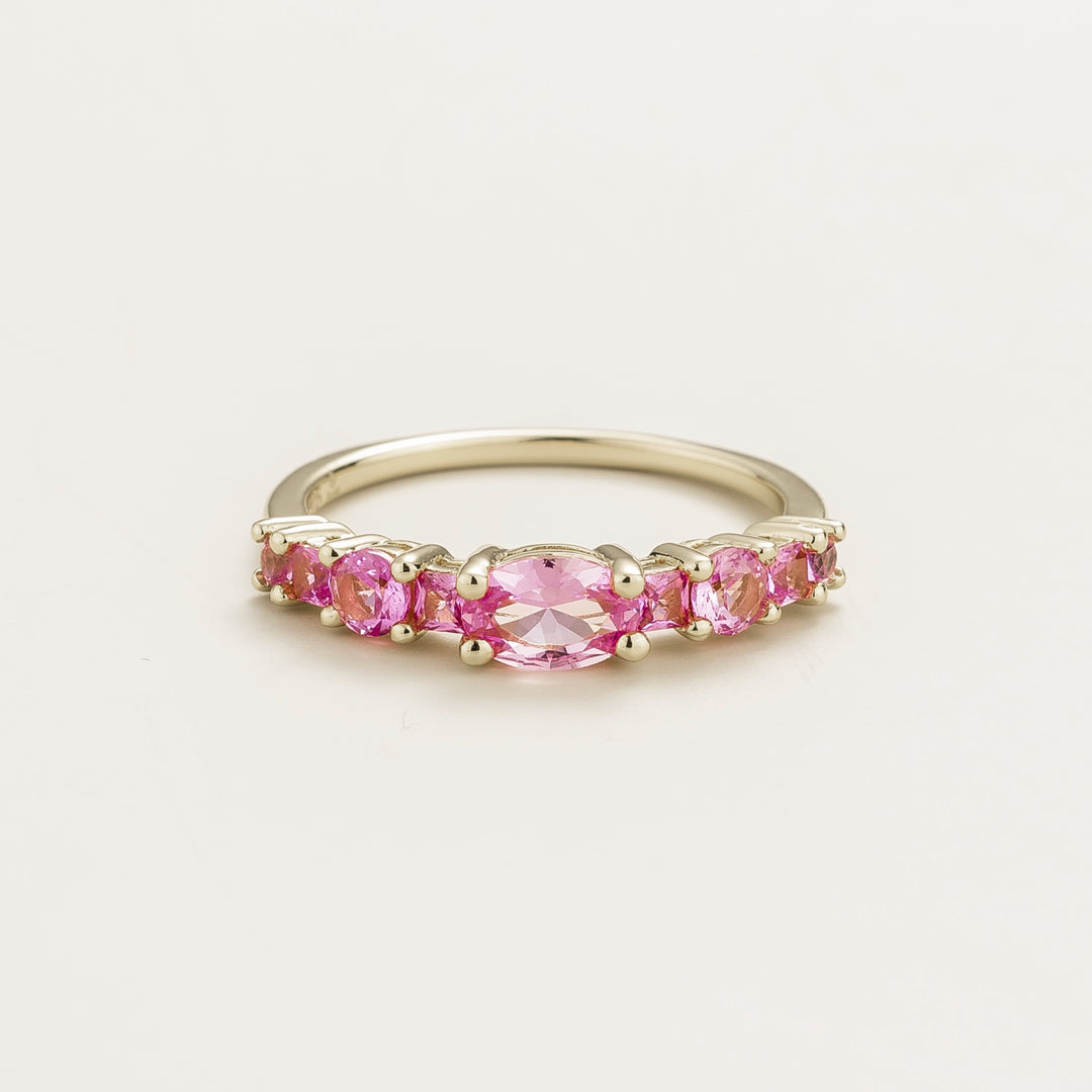Petra white gold ring set with Pink sapphire
