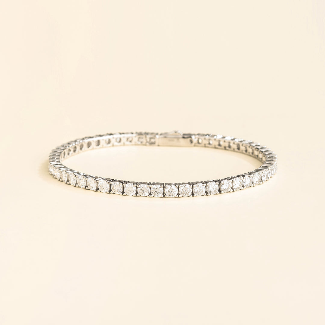 Ciclo White Gold Tennis Bracelet Set With Diamond