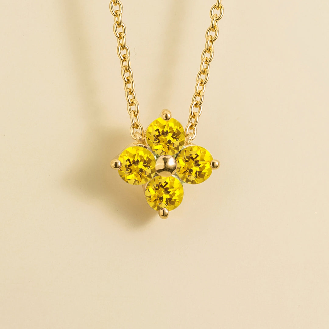 Petale Gold Necklace Yellow Sapphire
