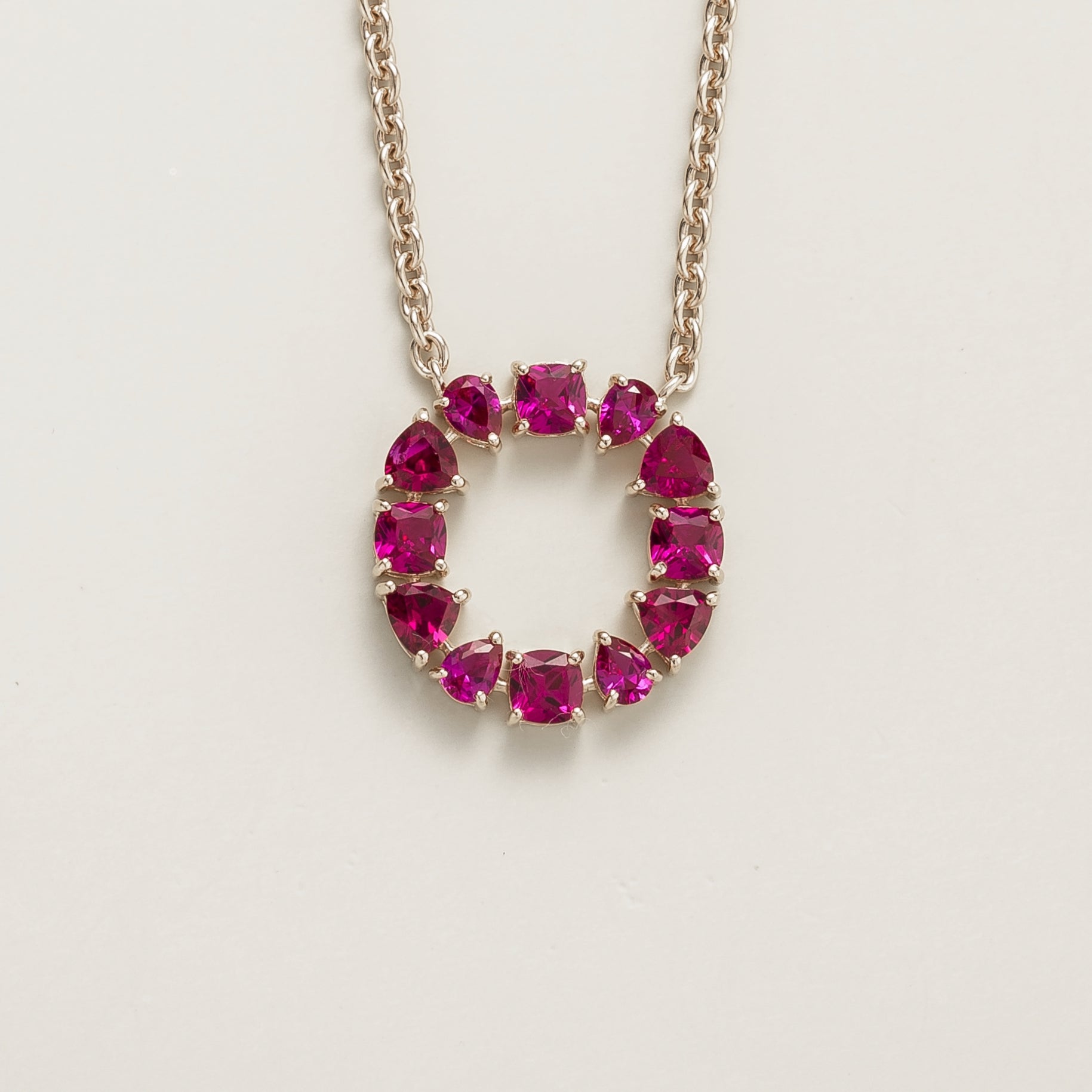 Ruby Necklace Juvetti Jewellery London Glorie White Gold Necklace Set With Ruby