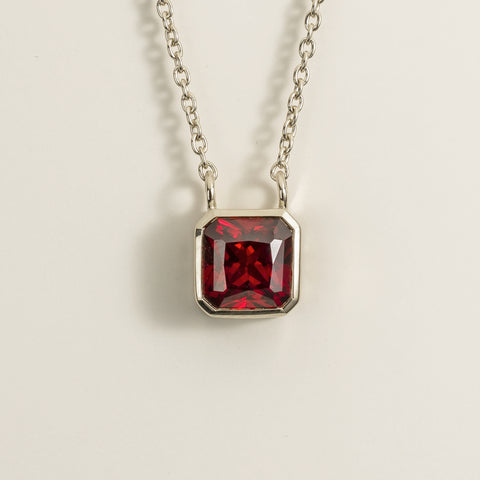 Ruby Necklace Juvetti Jewellery London Margo White Gold Necklace Set With Ruby