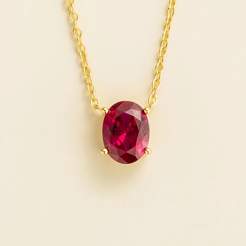 Ruby Necklace Juvetti Jewellery London Ova Gold Necklace Set With Ruby