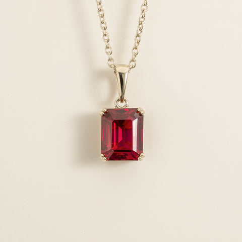 Ruby Necklace Juvetti Jewellery London Thamani White Gold Pendant Necklace In Ruby