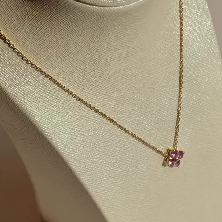 Petale Gold Necklace Yellow Sapphire