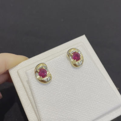 Review of Fava Gold Earrings Set With Ruby Jewellery From London