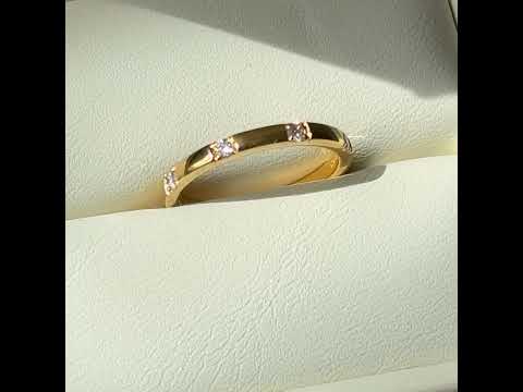 Balans Gold Ring Set With Diamond