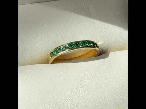 Margo Gold Ring Set With Emerald