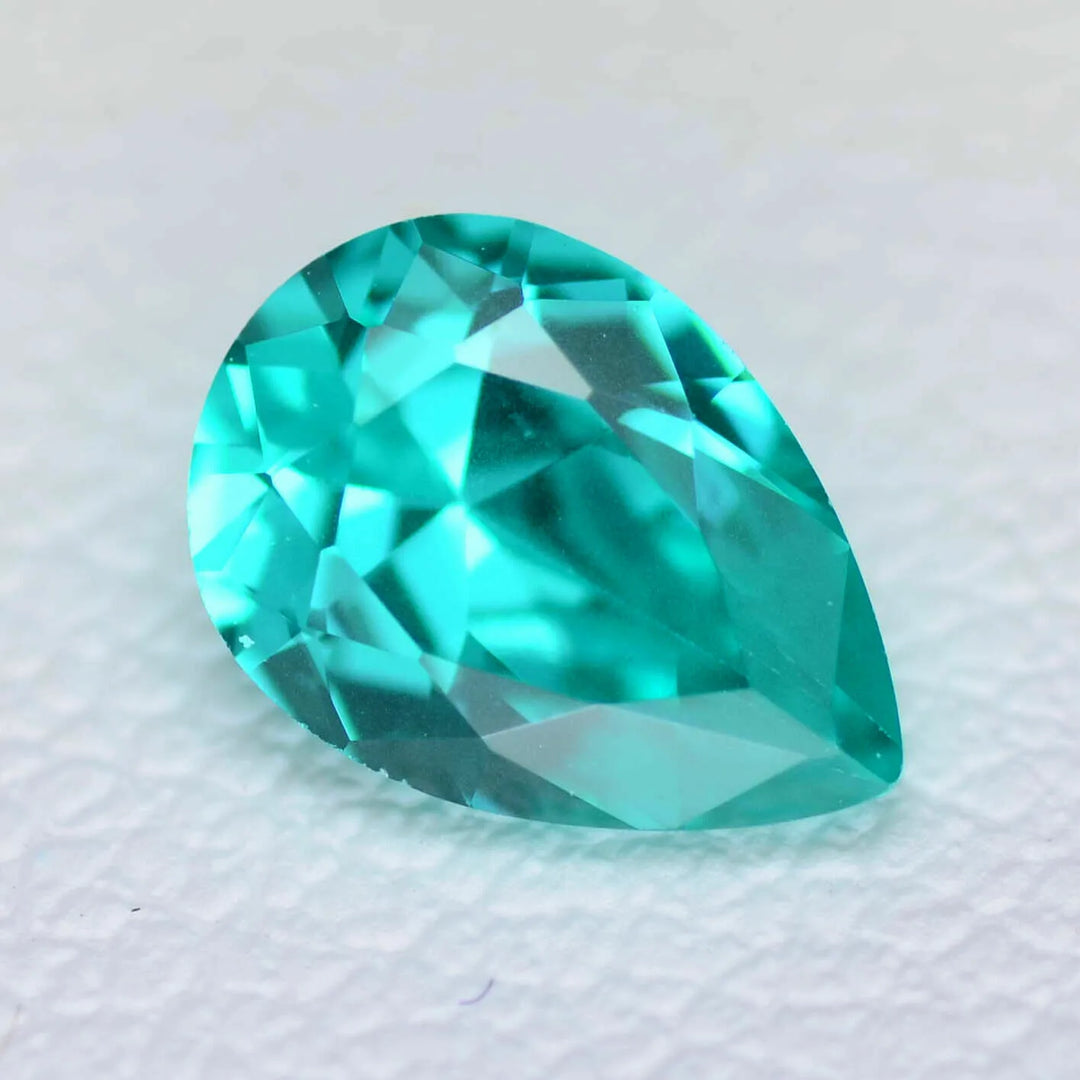 Lab Grown Paraiba Sapphire - Pear Cut