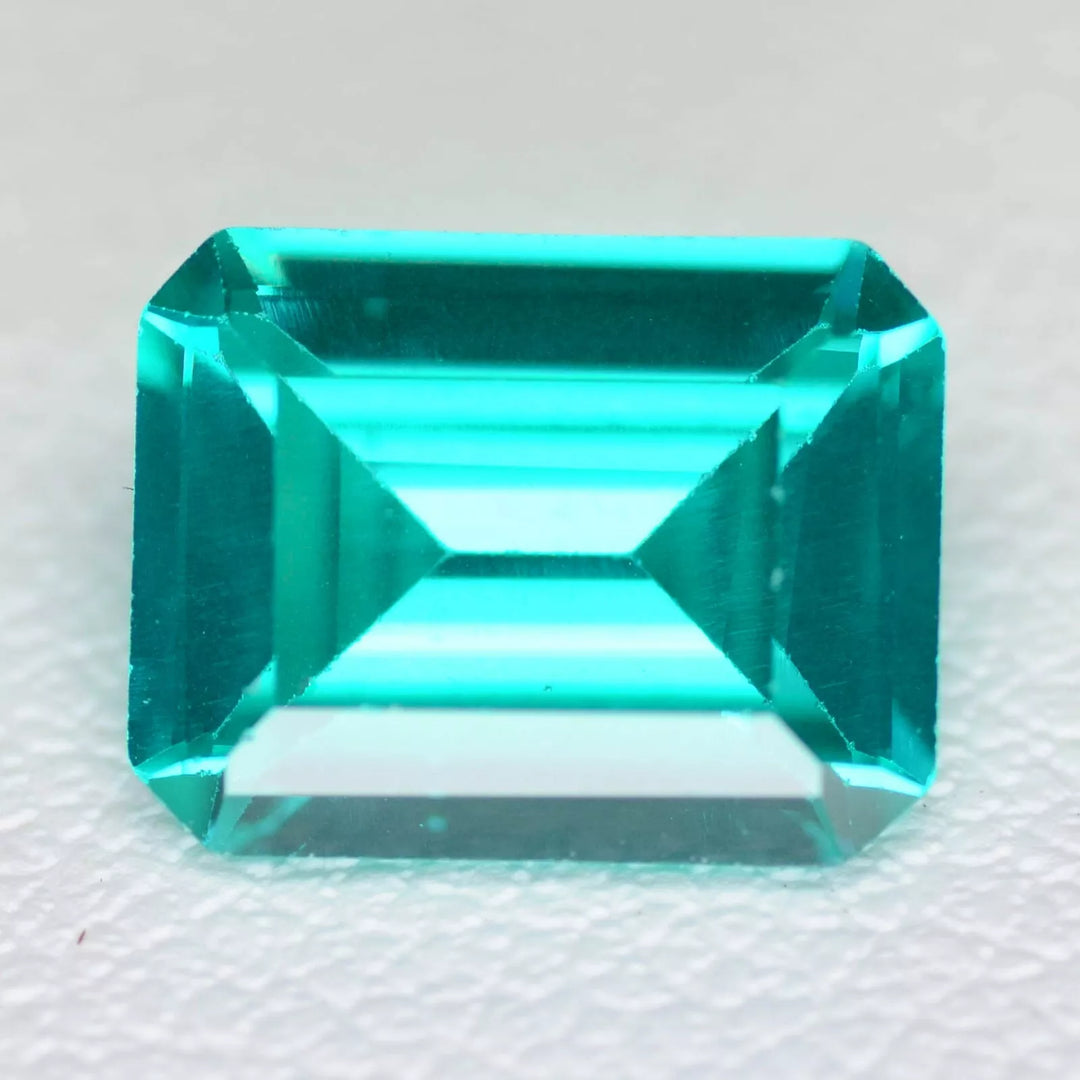 Lab Grown Paraiba Sapphire - Step Emerald Cut