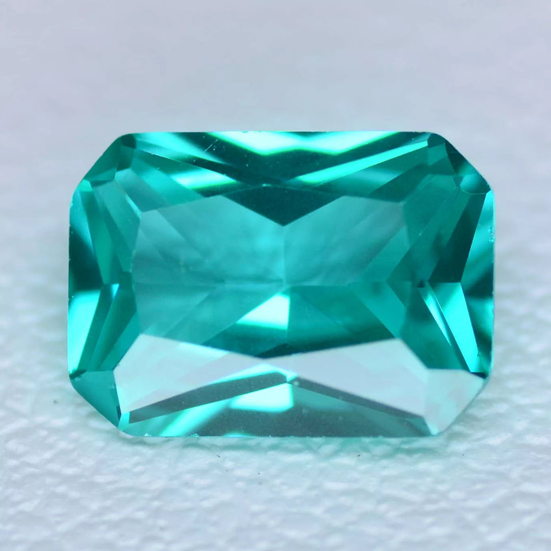 Lab Grown Paraiba Sapphire -Brilliant Emerald Cut