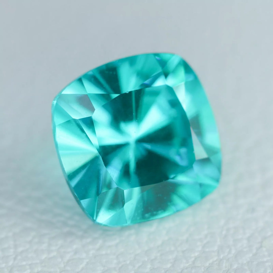 Lab Grown Paraiba Sapphire - Cushion Cut