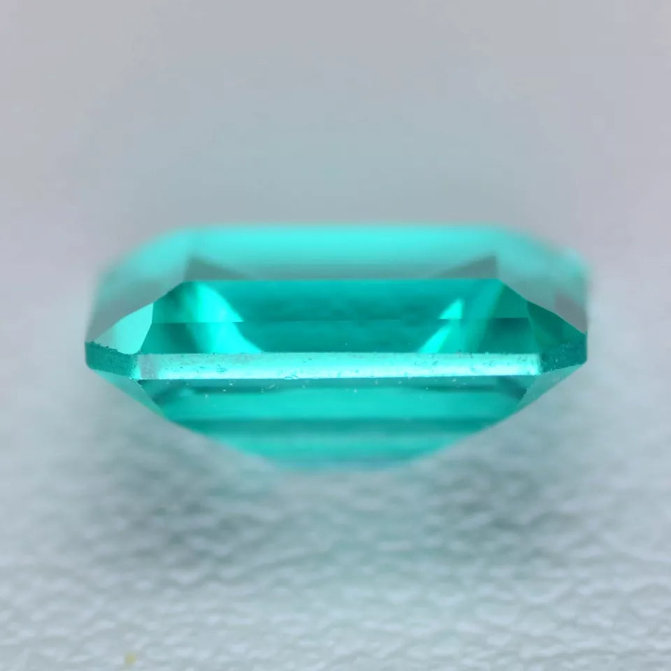 Lab Grown Paraiba Sapphire - Step Emerald Cut