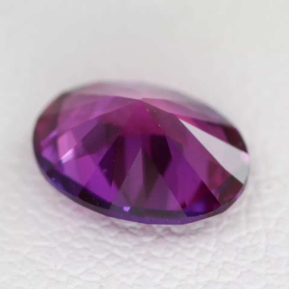 Lab Grown Purple Sapphire - Oval Shape