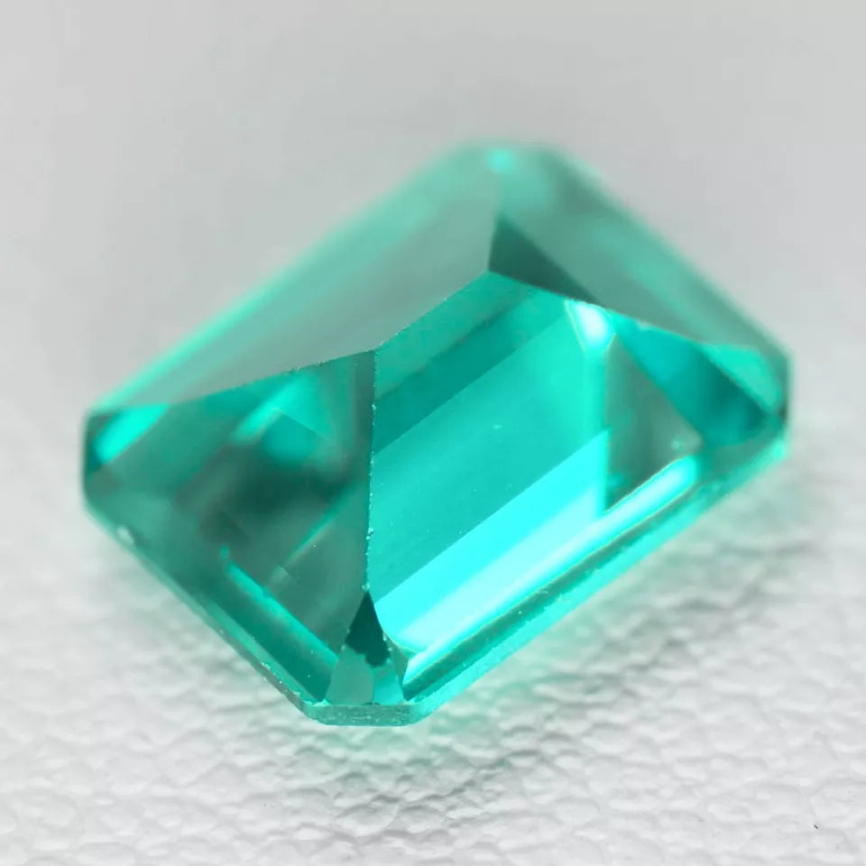 Lab Grown Paraiba Sapphire - Step Emerald Cut