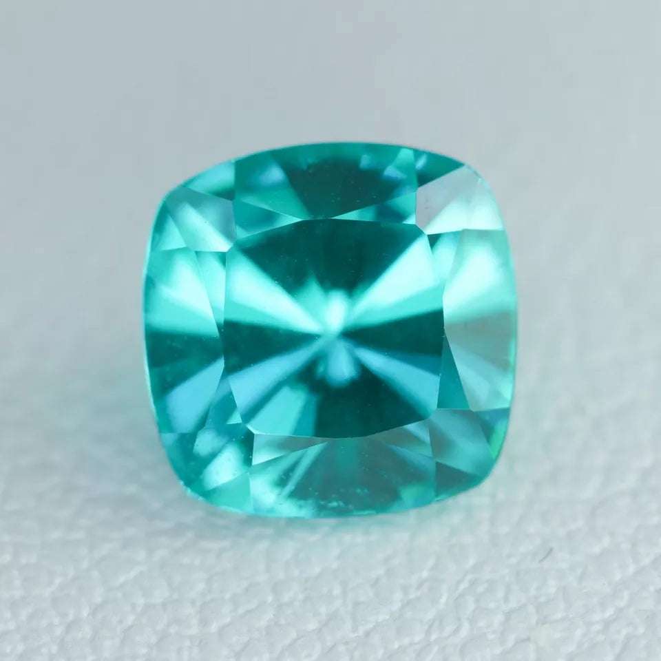 Lab Grown Paraiba Sapphire - Cushion Cut