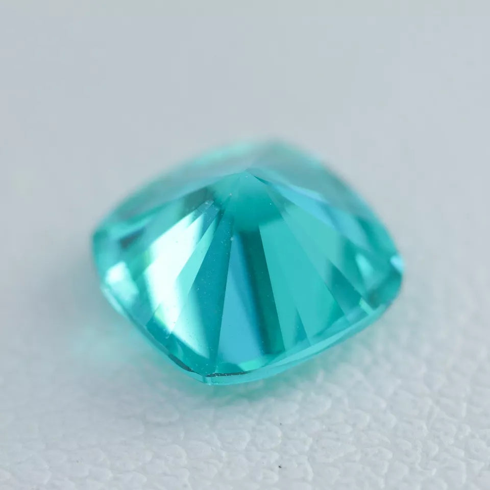 Lab Grown Paraiba Sapphire - Cushion Cut